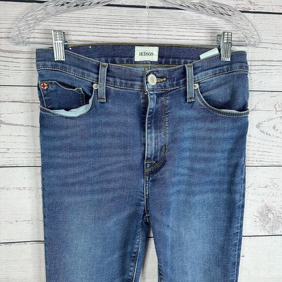 Hudson Jeans Womens 27 Blue Blair Super Skinny Stretch Mid Rise Casual Preppy - Picture 2 of 15